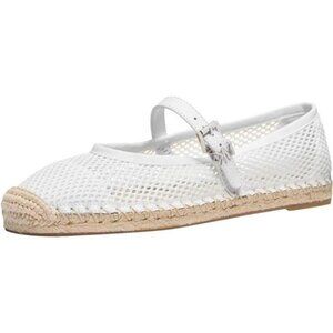 Womens espadrille flats ballet shoes mesh strap buckle jute sole summer sandals